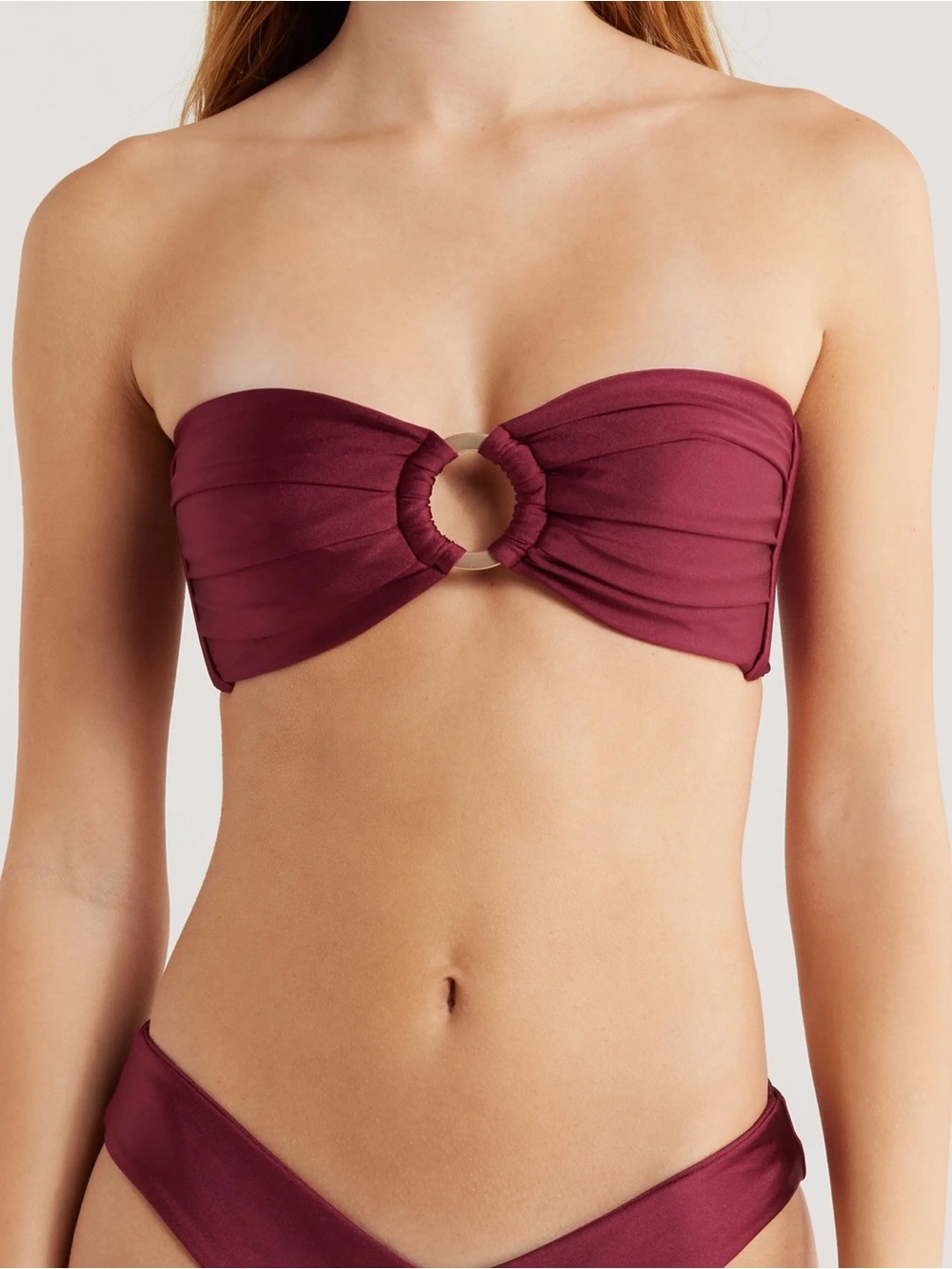Kulani Kinis Strapless Ring-Front Bikini Top and Cheeky bottom